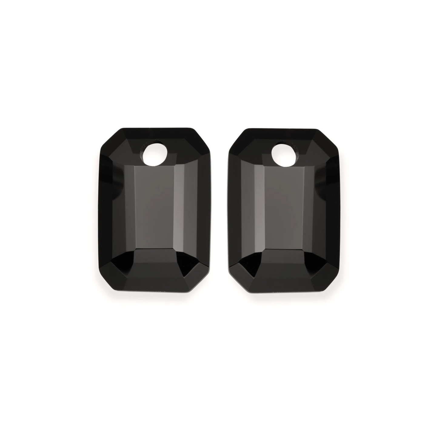 Earstones | Emerald Cut - Onyx