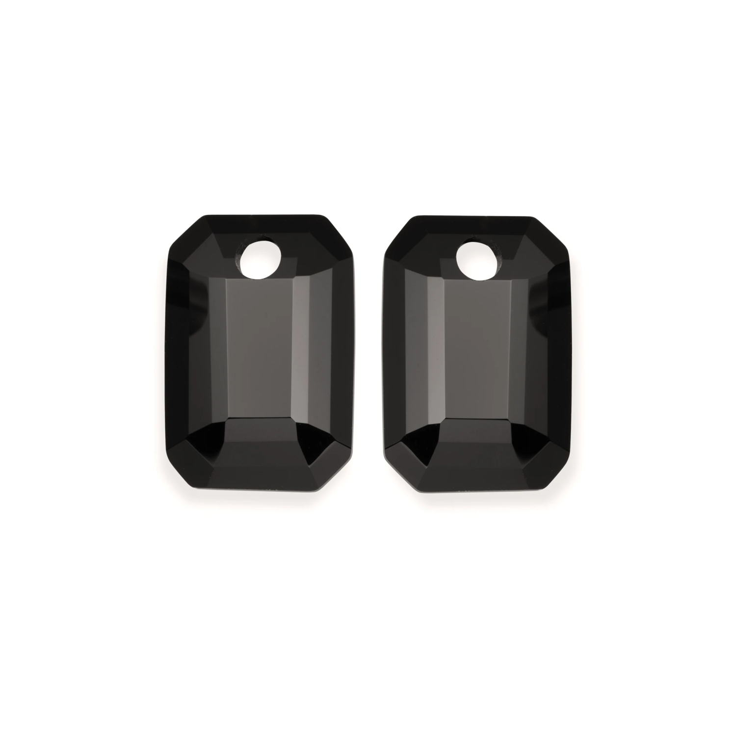Earstones | Emerald Cut - Onyx