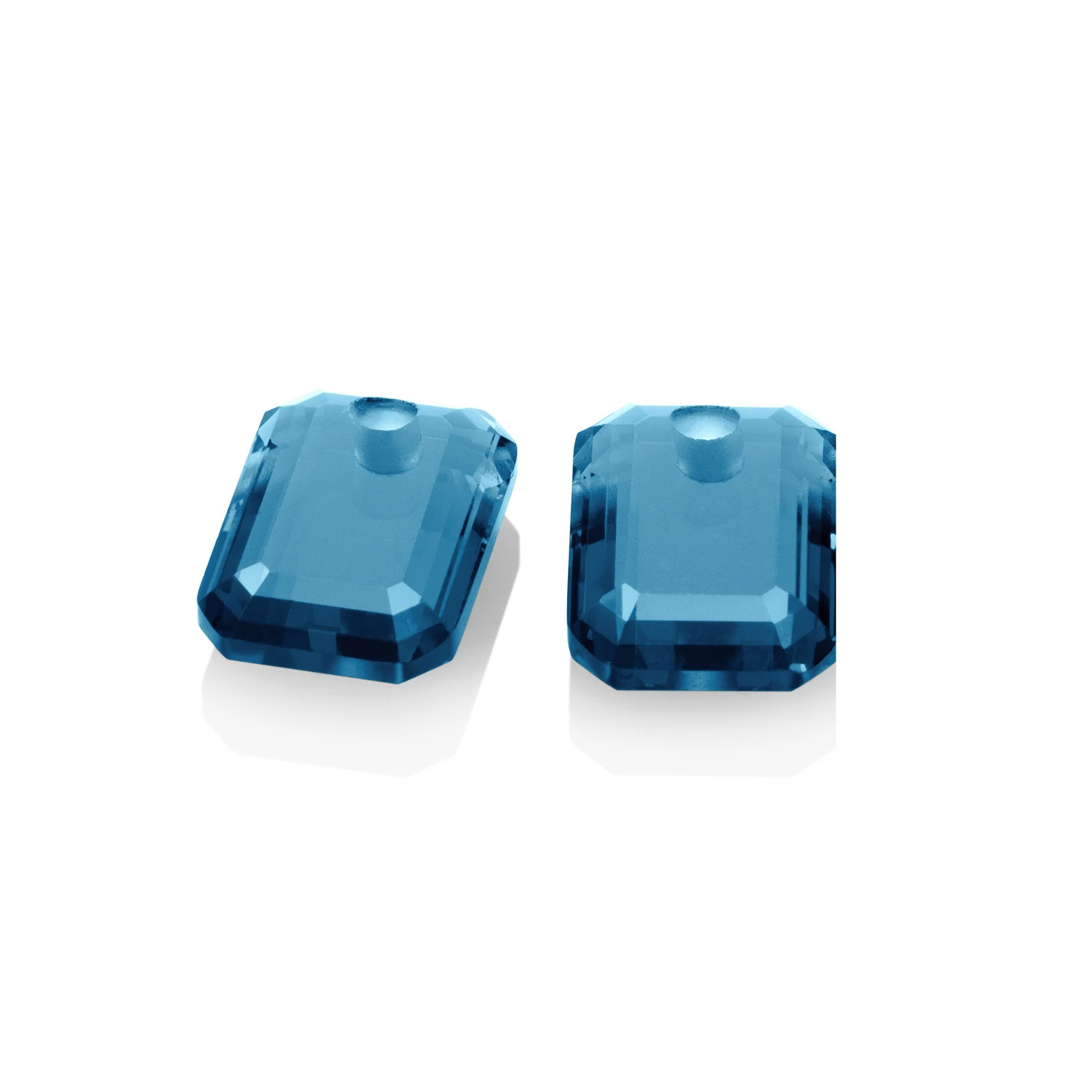 Earstones | Emerald Cut - Topaz Quartz