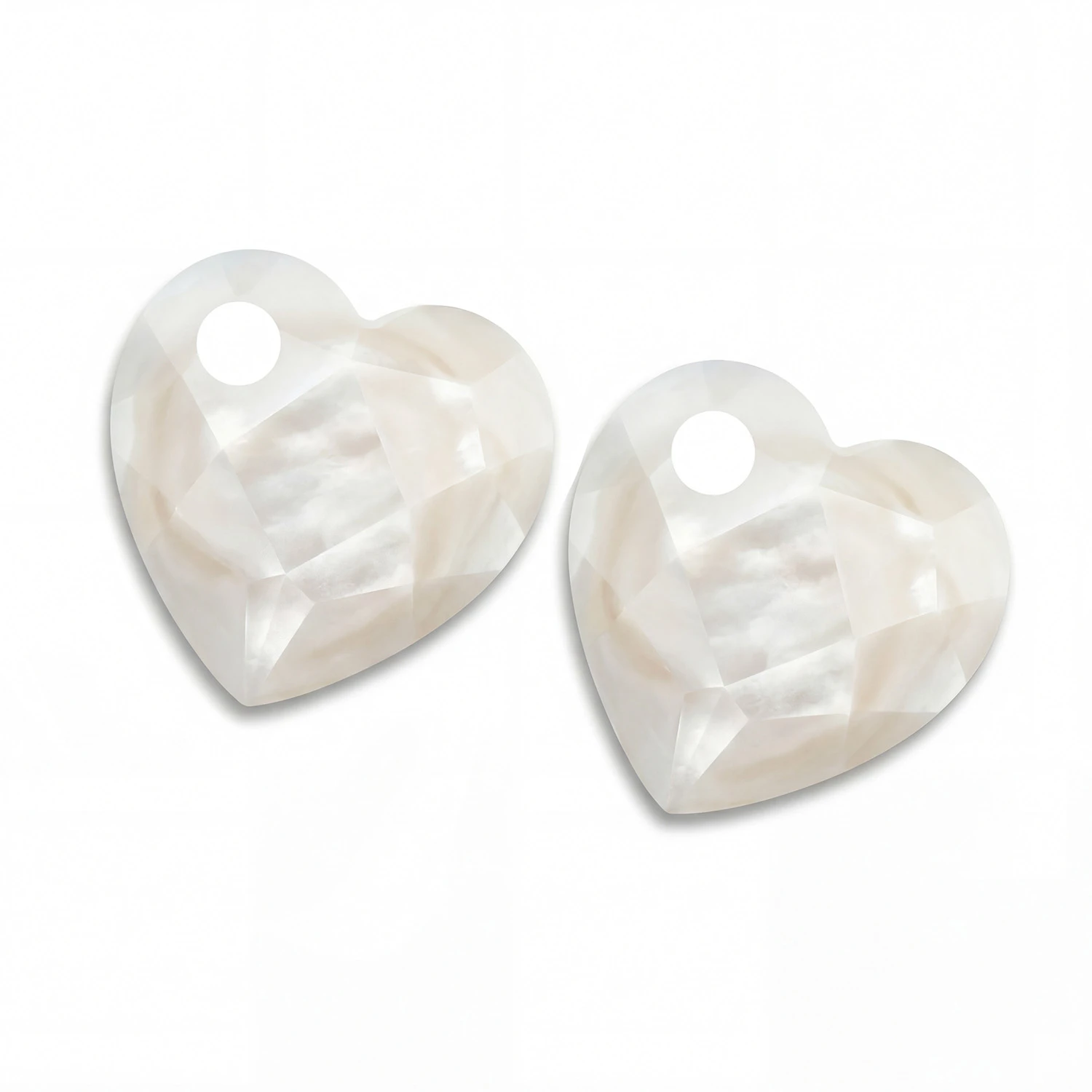 Earstones | Heart - Mother of Pearl