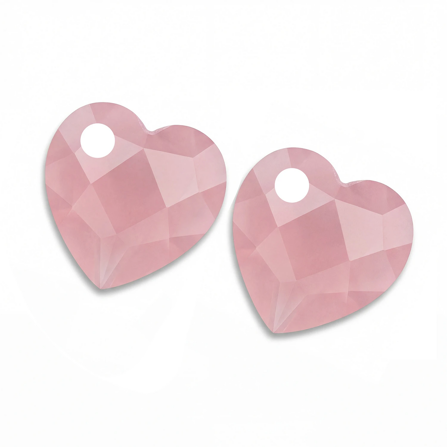 Earstones | Heart - Pink Opalite