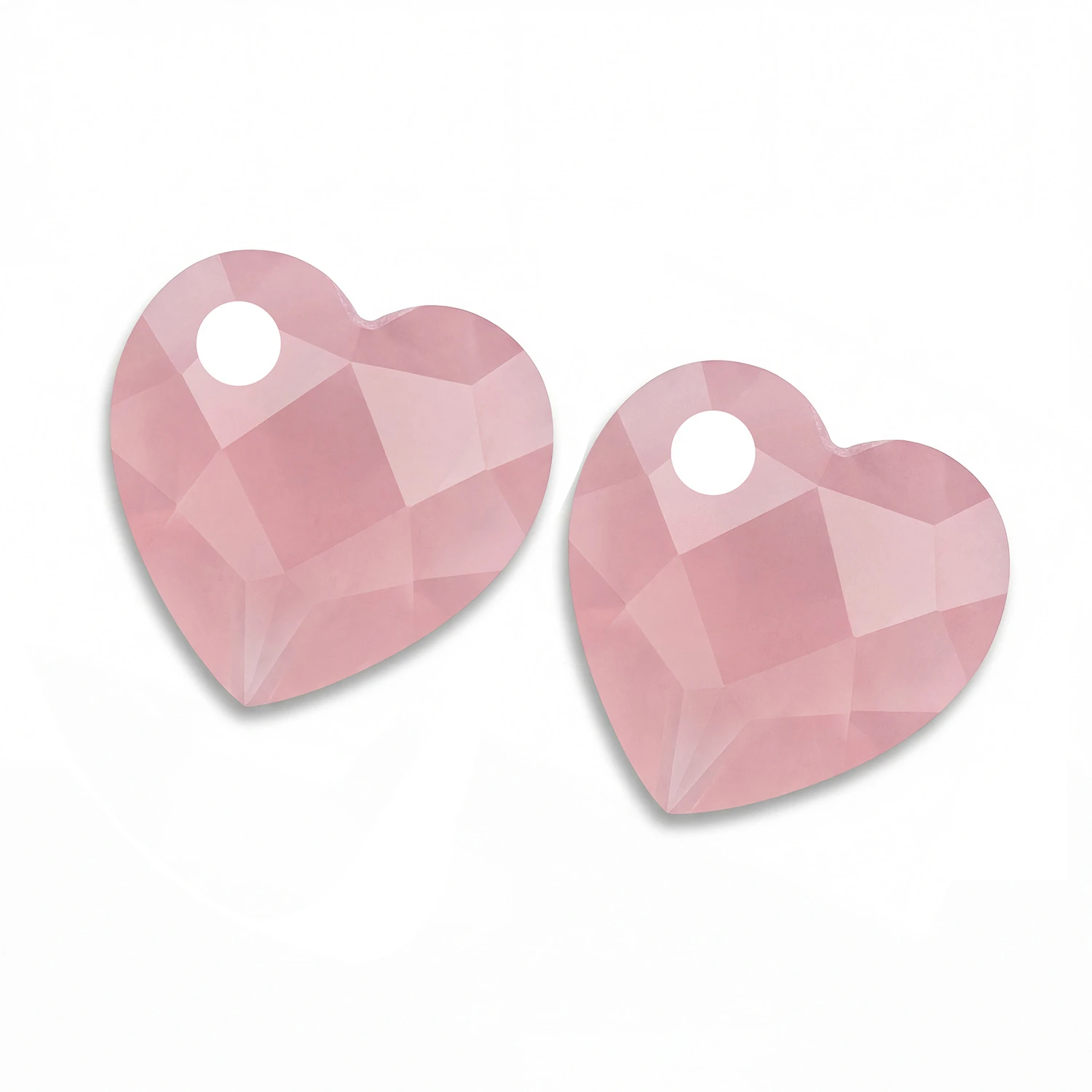 Earstones | Heart - Pink Opalite