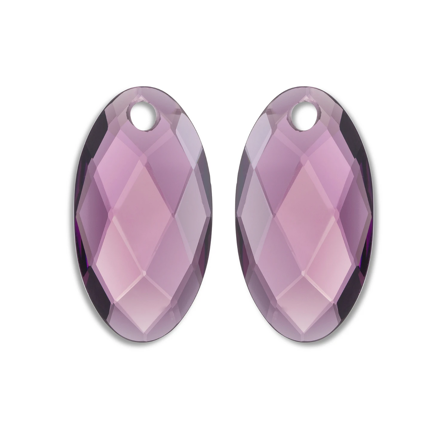 Earstones | Large Leaf - Aubergine Quartz