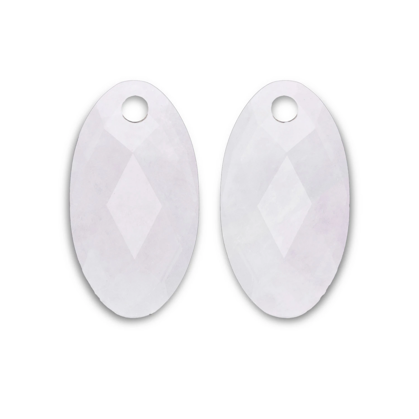Earstones | Large Leaf - Moonstone