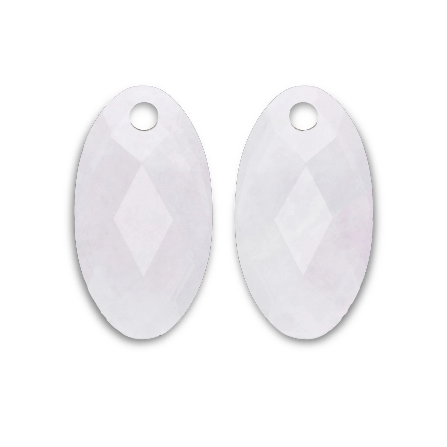 Earstones | Large Leaf - Moonstone