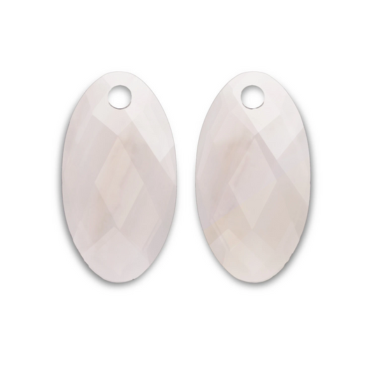 Earstones | Large Leaf - Mother of Pearl