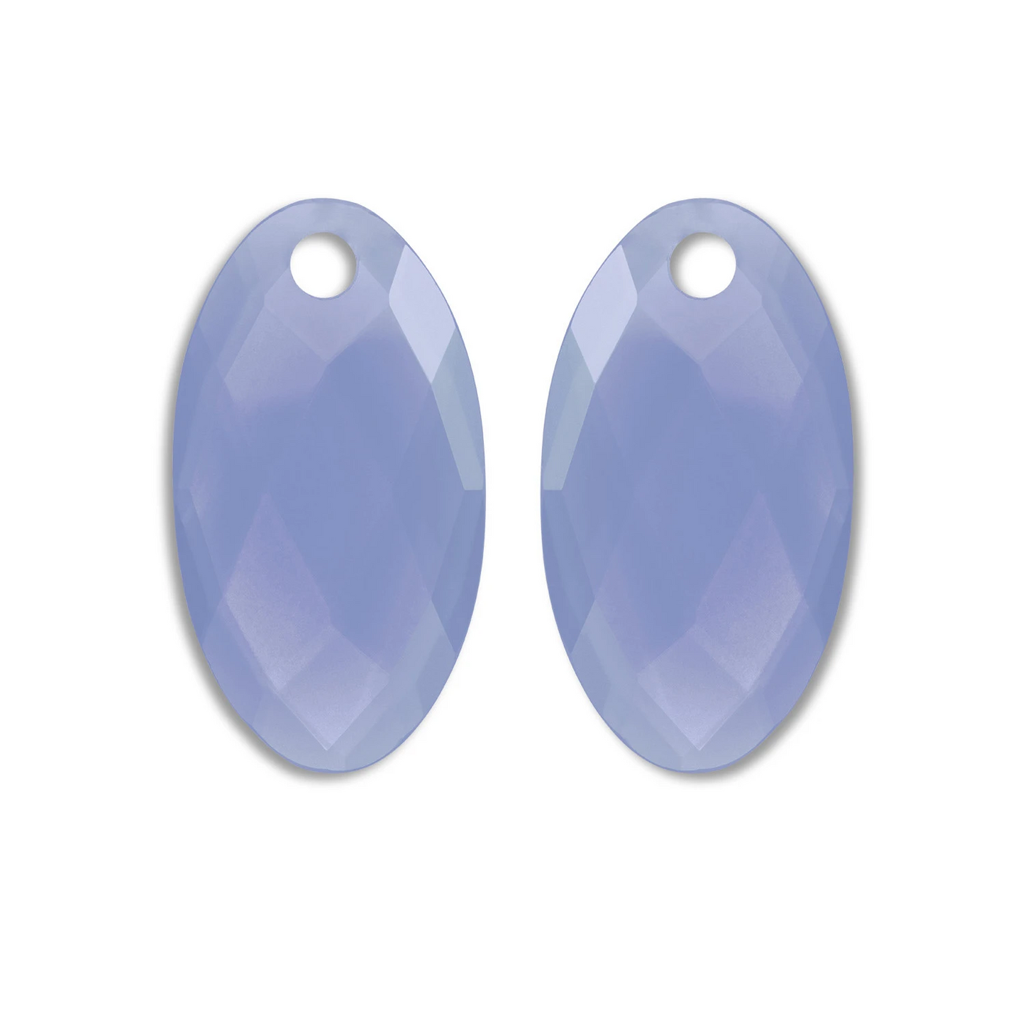 Earstones | Large Leaf - Ocean Topaz Quartz