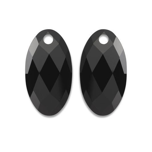 Earstones | Large Leaf Onyx