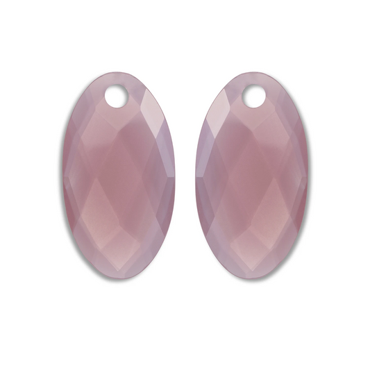 Earstones | Large Leaf - Pink Opalite