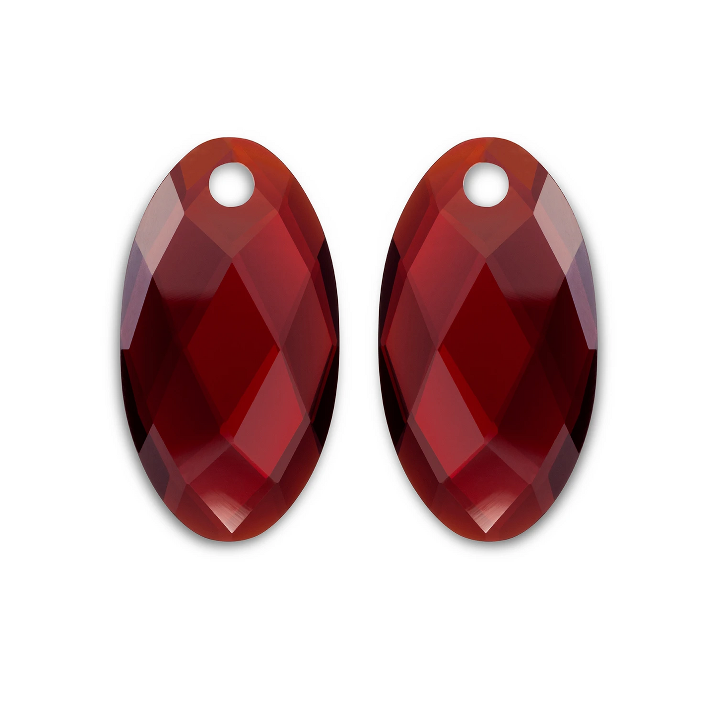 Earstones | Large Leaf - Ruby Quartz