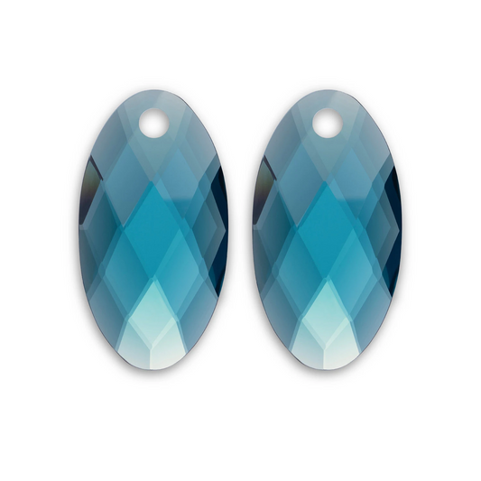 Earstones | Large Leaf - Turquoise Quartz