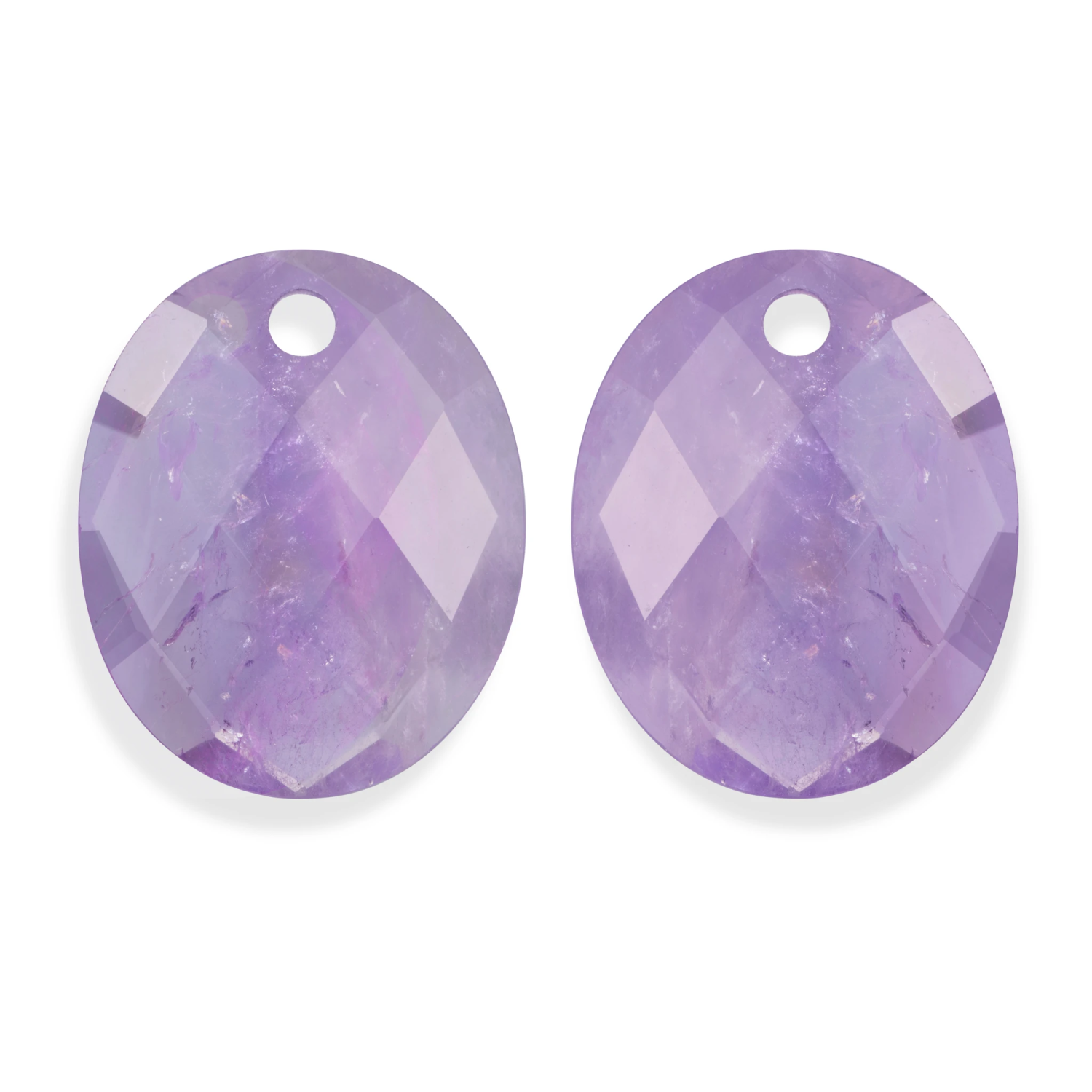 Earstones | Large Oval - Amethyst