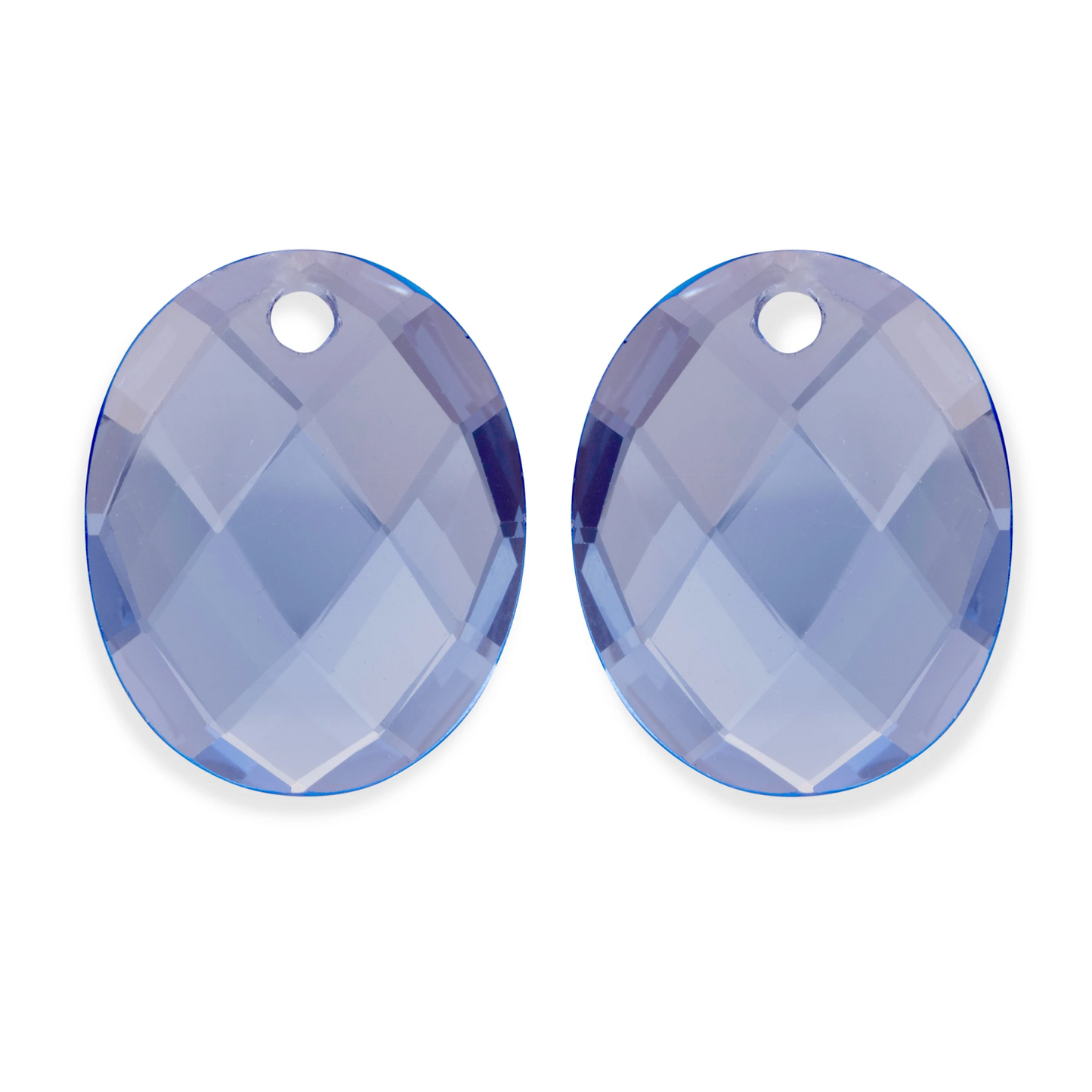 Earstones | Large Oval - Aquamarine