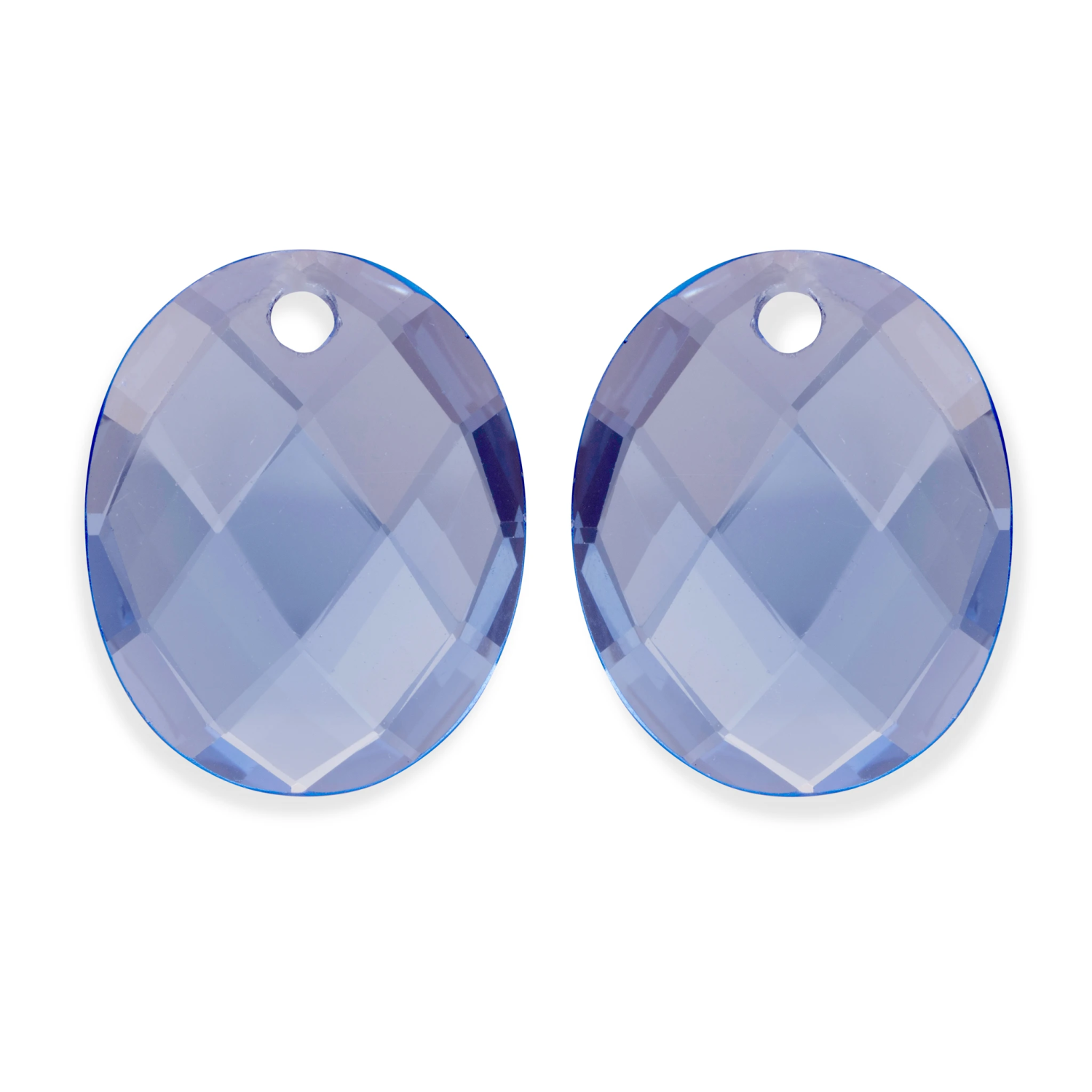 Earstones | Large Oval - Aquamarine