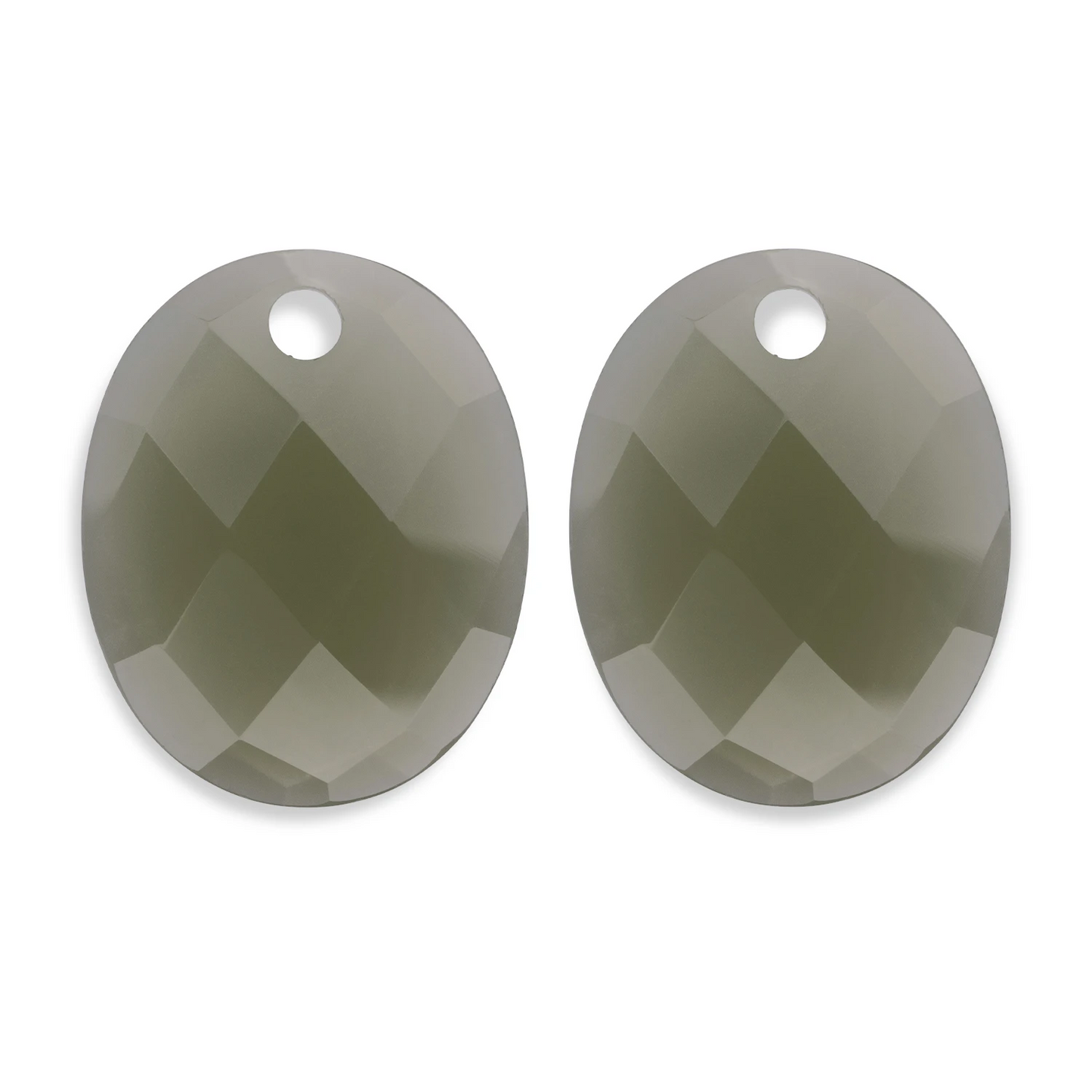 Earstones | Large Oval - Lime Jade