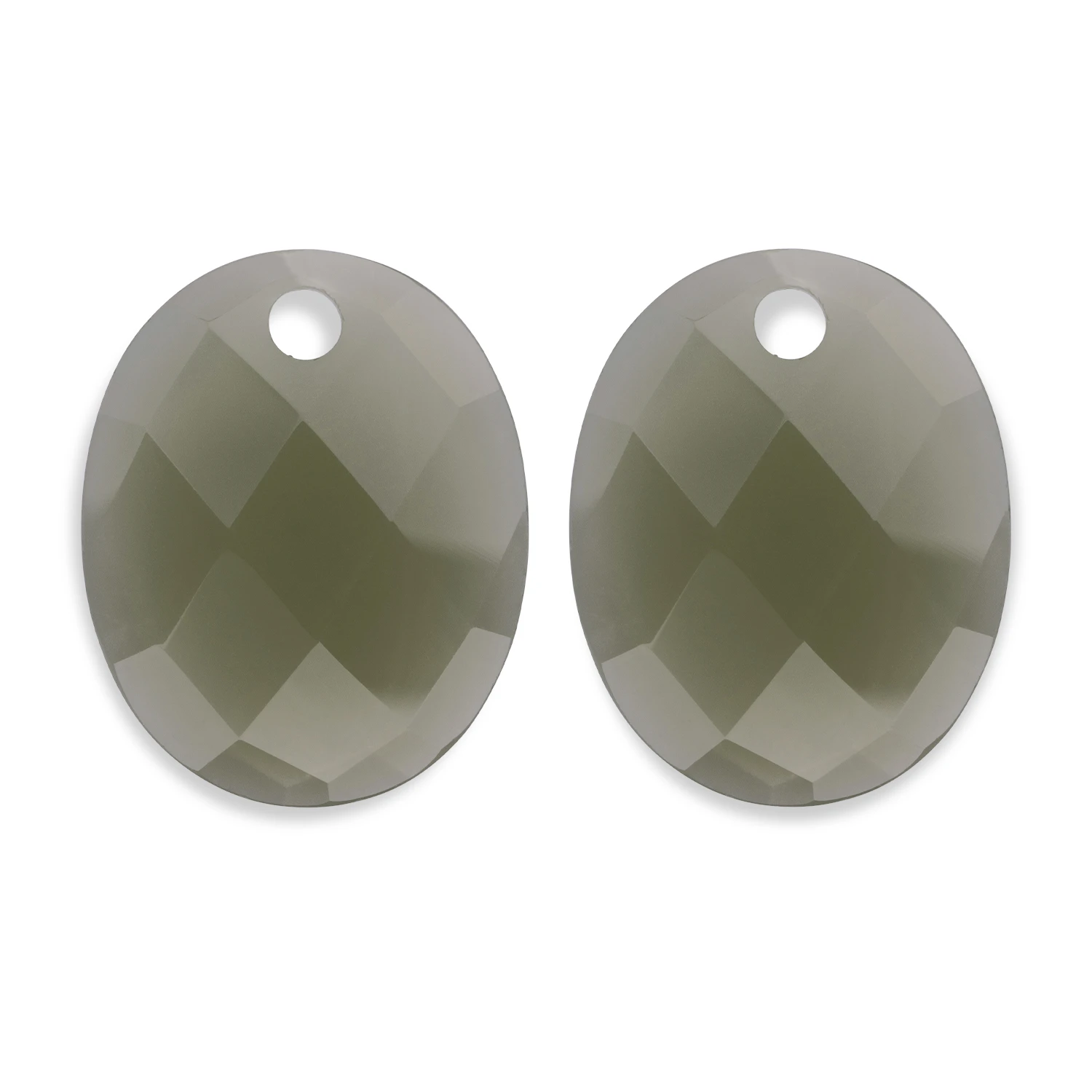 Earstones | Large Oval - Lime Jade