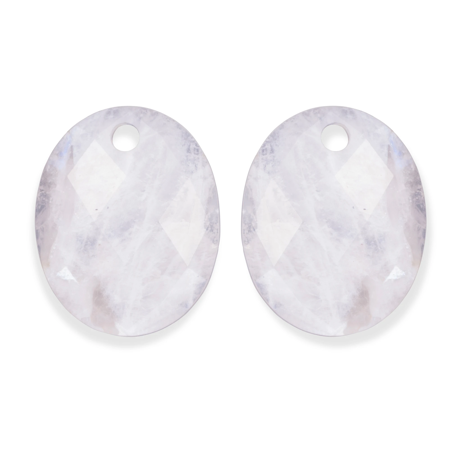 Earstones | Large Oval - Moonstone