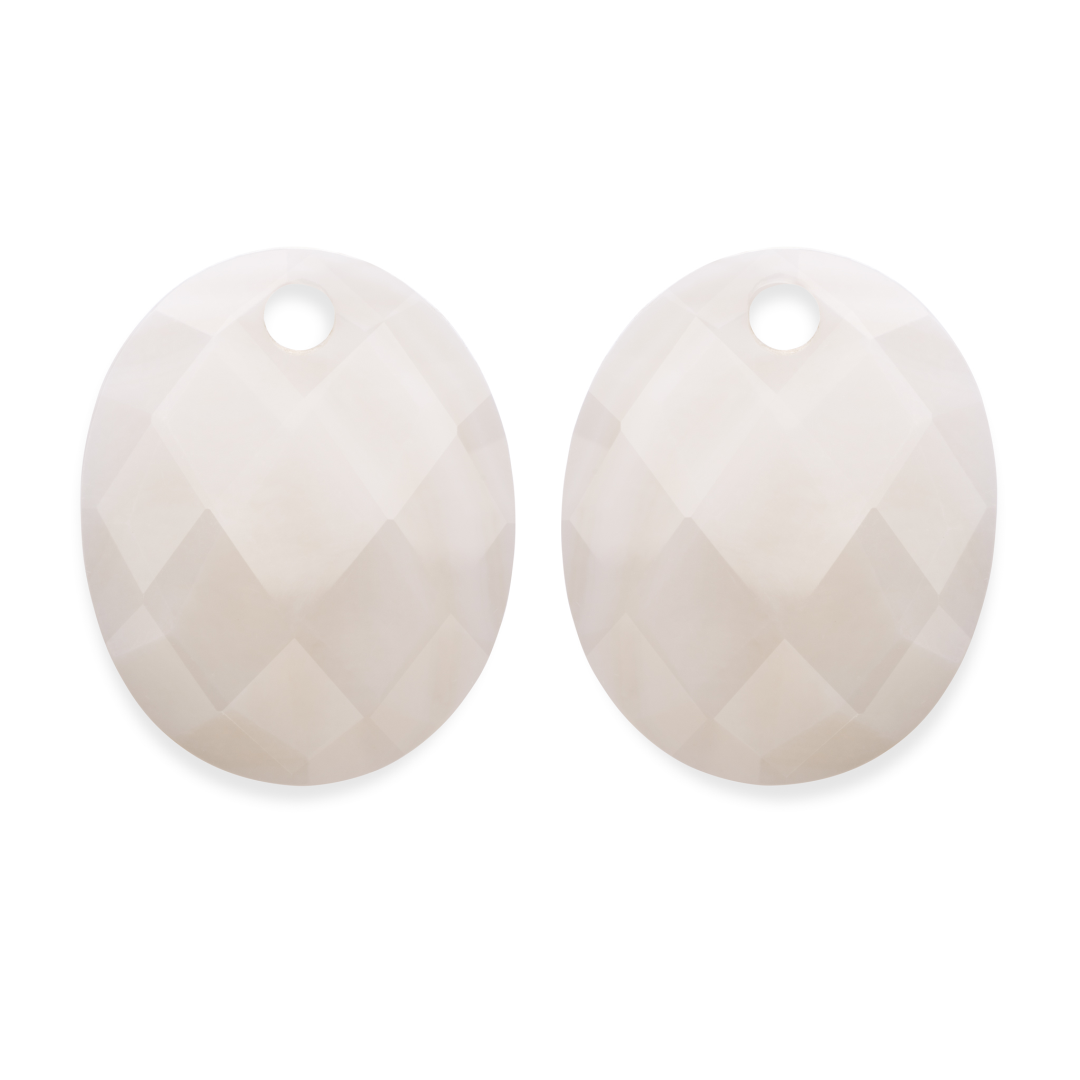 Earstones | Large Oval - Mother of Pearl