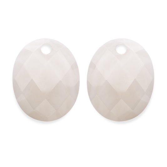 Earstones | Large Oval - Mother of Pearl
