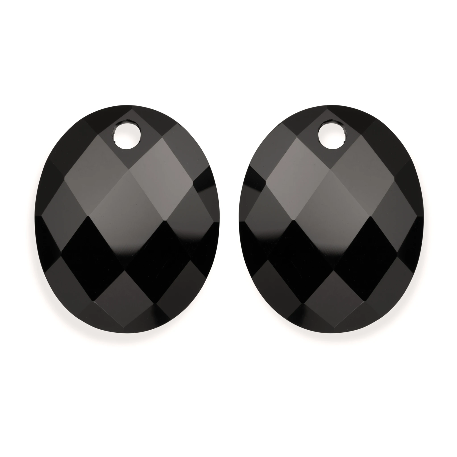 Earstones | Large Oval Onyx