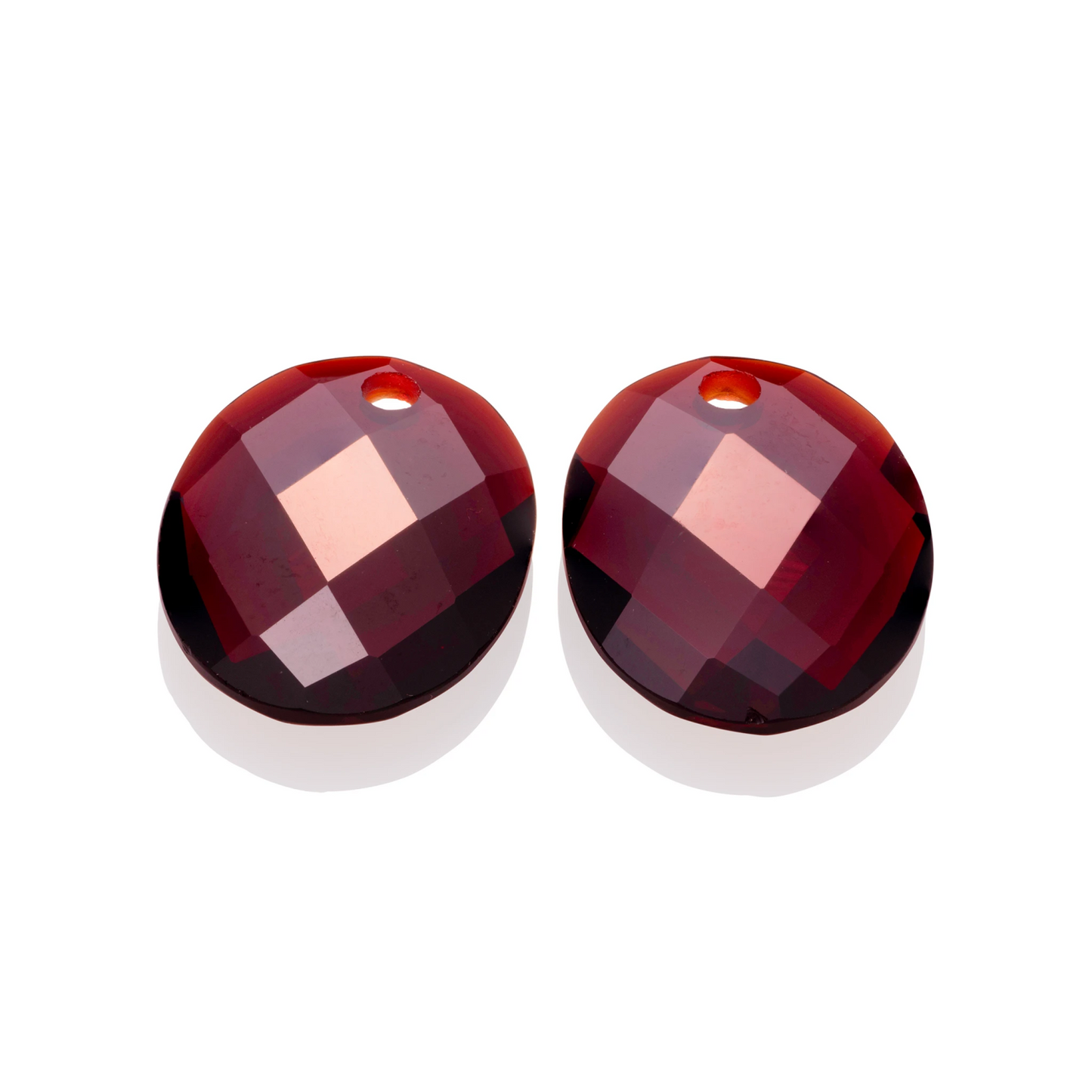 Earstones | Large Oval - Ruby Quartz