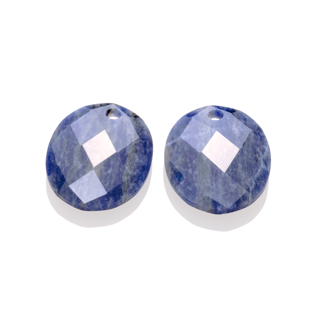 Earstones | Large Oval - Sodalite