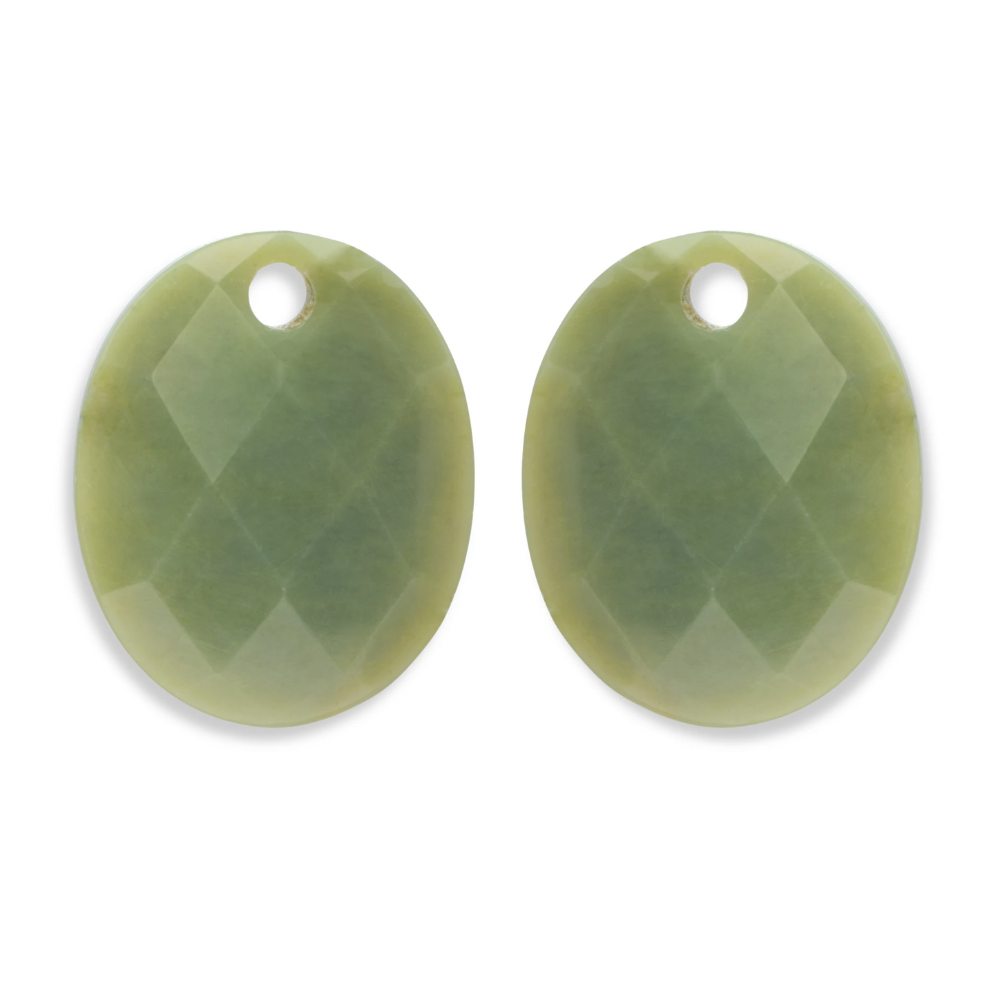Earstones | Large Oval Southern Jade