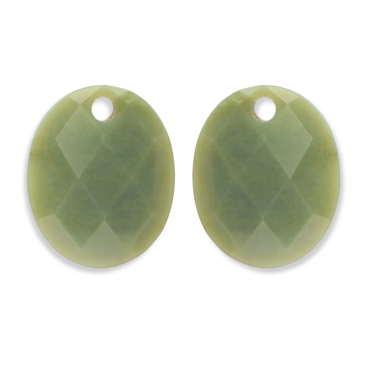 Earstones | Large Oval Southern Jade