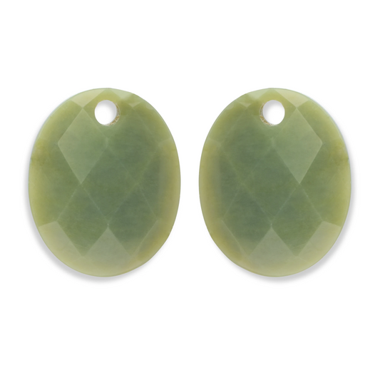 Earstones | Large Oval Southern Jade