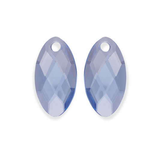 Earstones | Leaf - Aquamarine