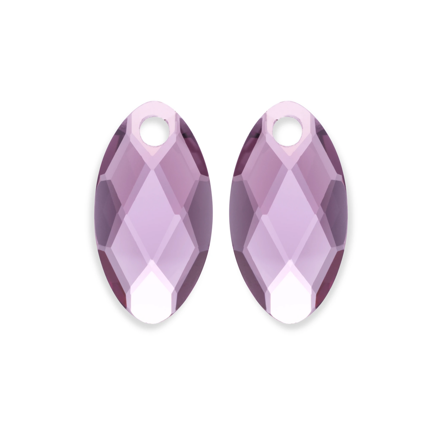 Earstones | Leaf Aubergine Quartz