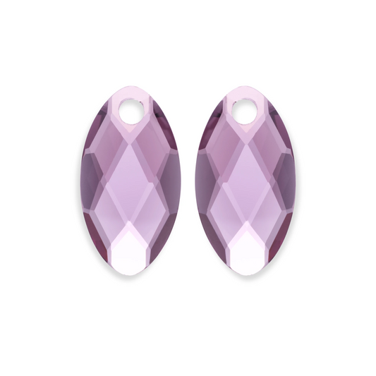 Earstones | Leaf Aubergine Quartz