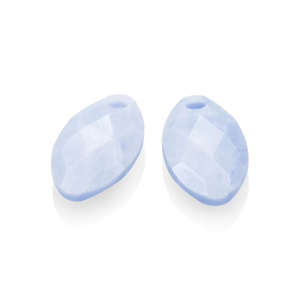 Earstones | Leaf - Blue Lace Agate