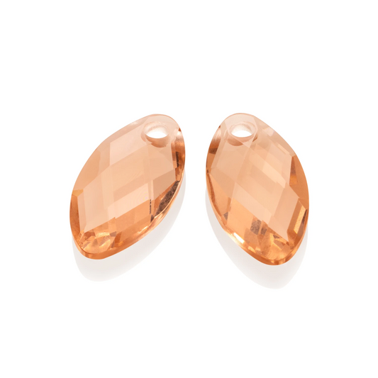 Earstones | Leaf - Champagne Quartz