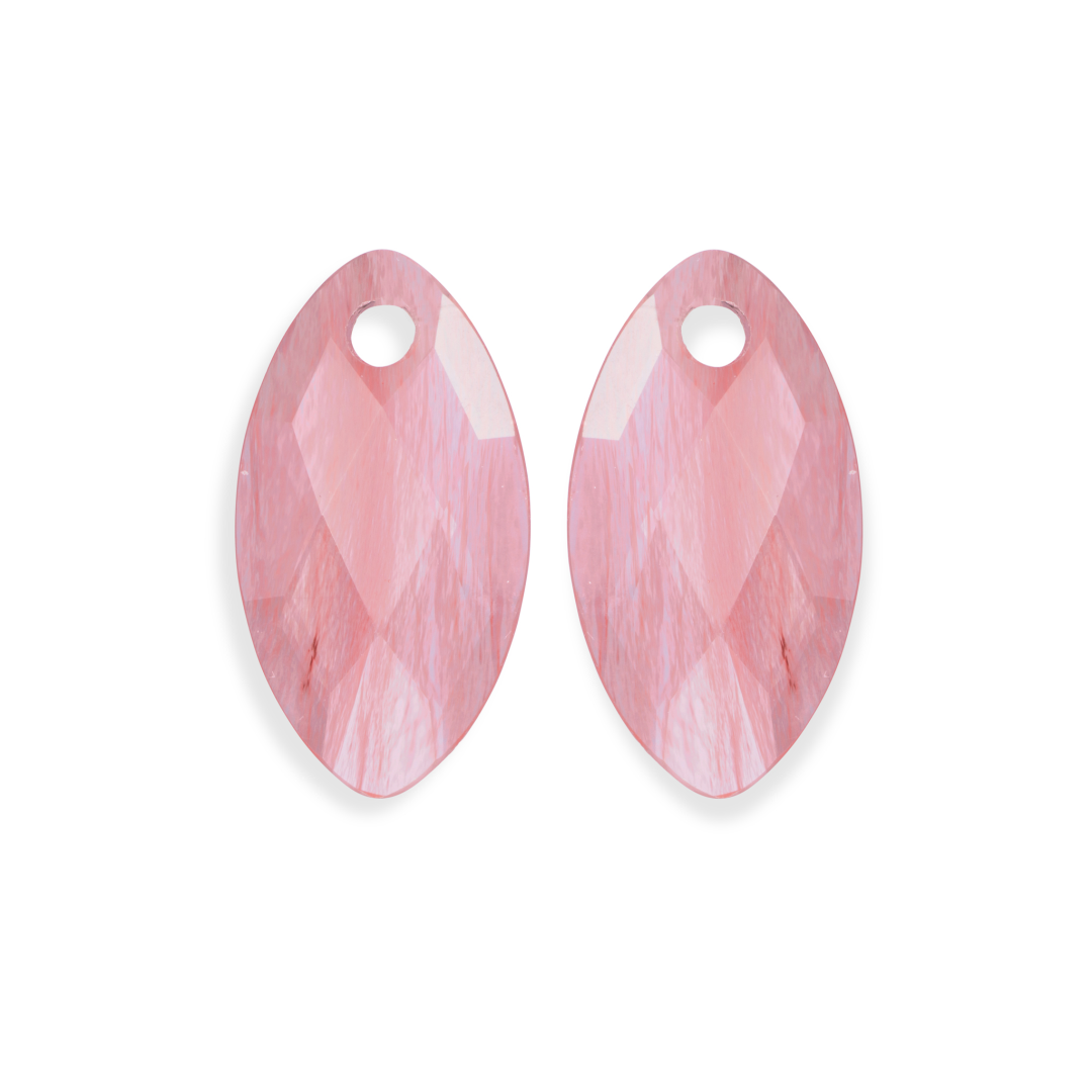 Earstones | Leaf Cherry Quartz Earleaf - small - EAGEM25-FCLF-S
