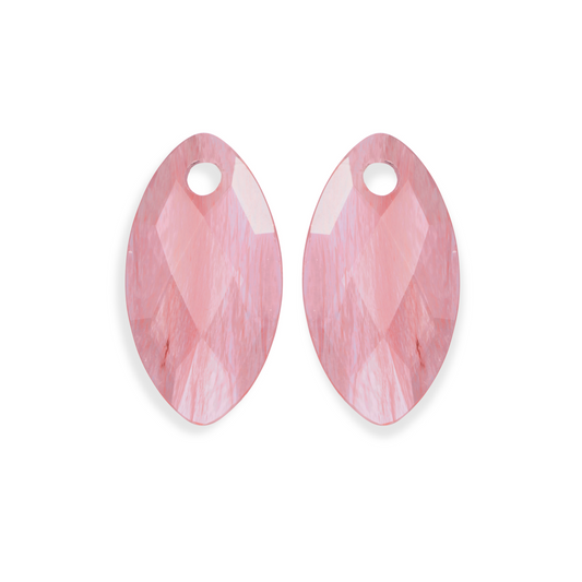 Earstones | Leaf Cherry Quartz Earleaf - small