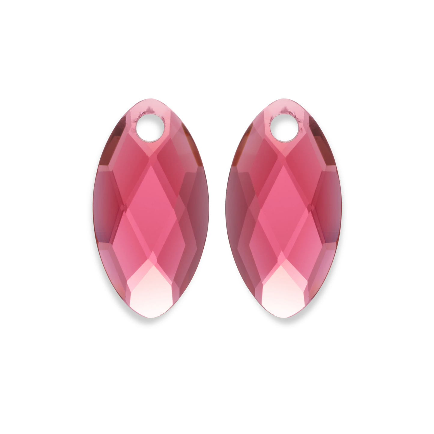 Earstones | Leaf - Fuchsia Quartz