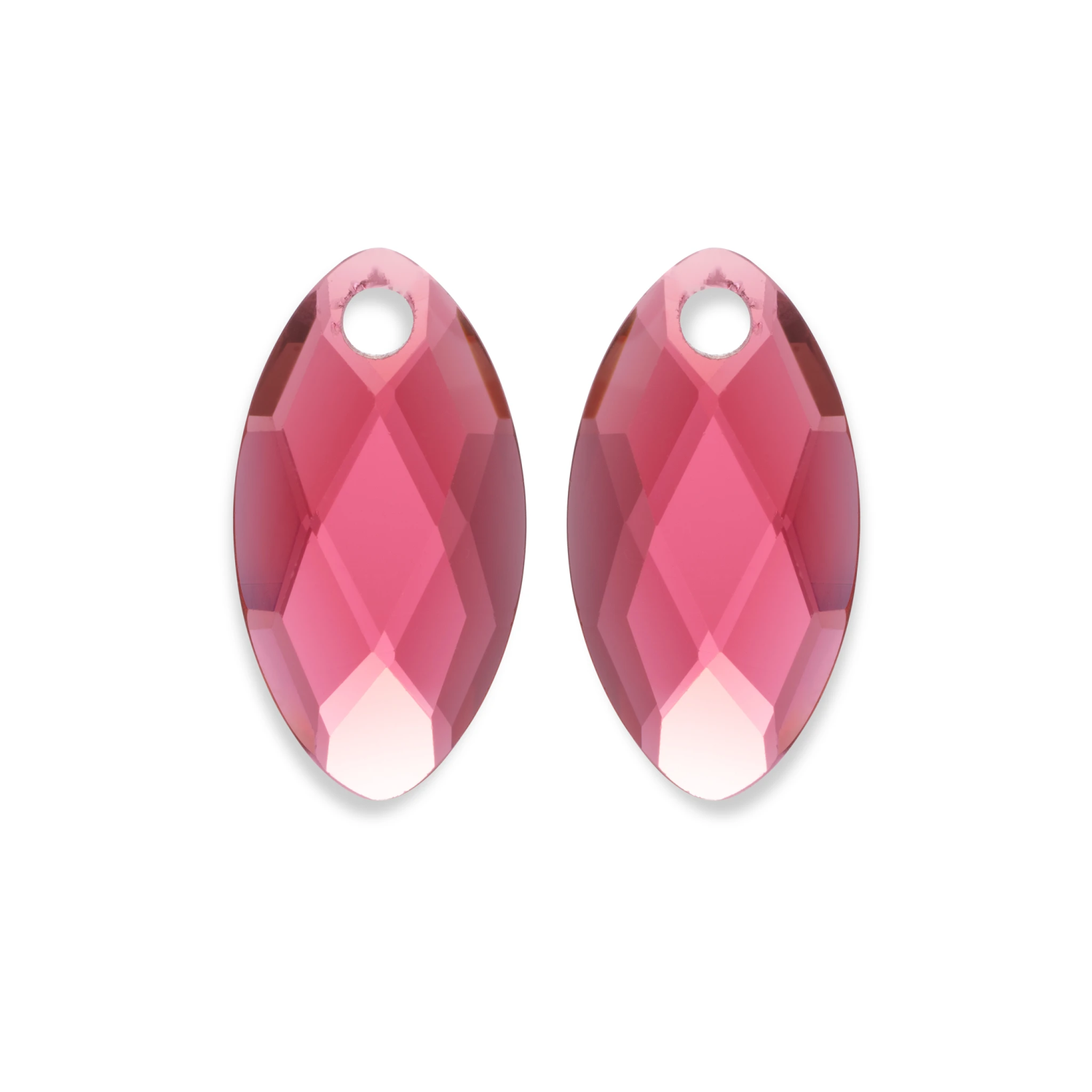 Earstones | Leaf - Fuchsia Quartz