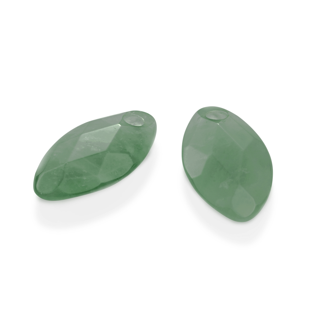 Earstones | Leaf - Green Aventurine