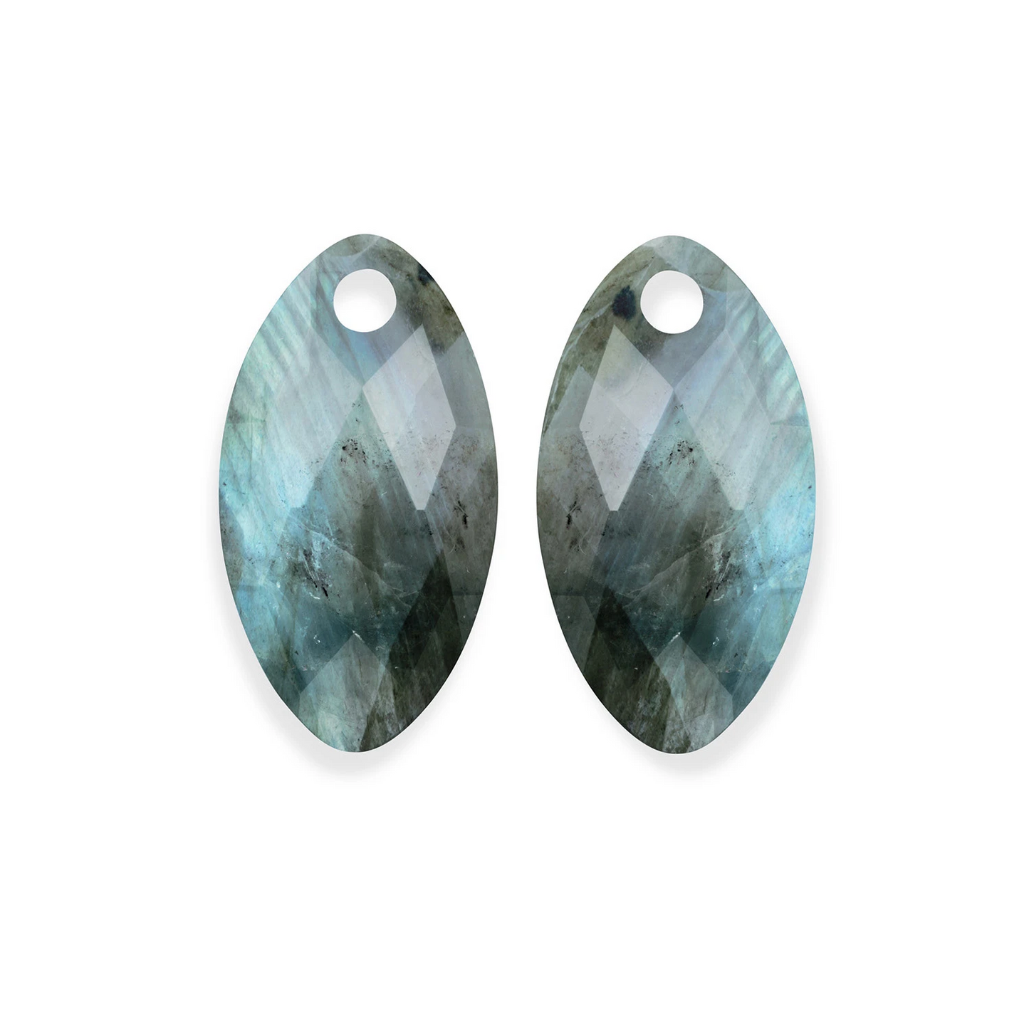 Earstones | Leaf - Labradorite