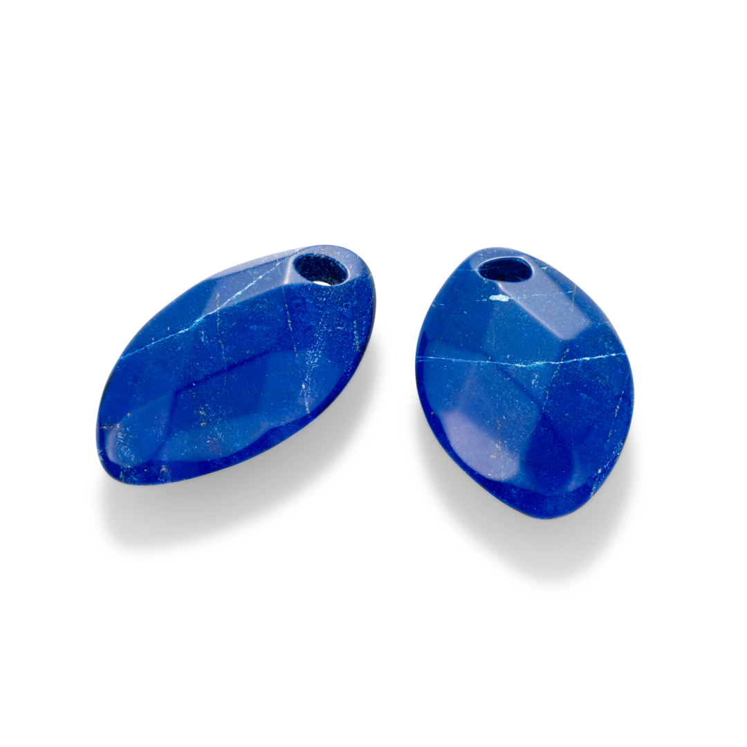 Earstones | Leaf Lapis Lazuli Earleaf - small