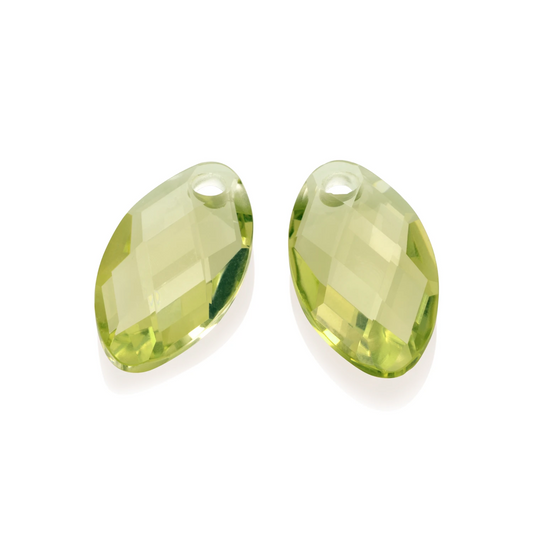 Earstones | Leaf - Lemon Quartz
