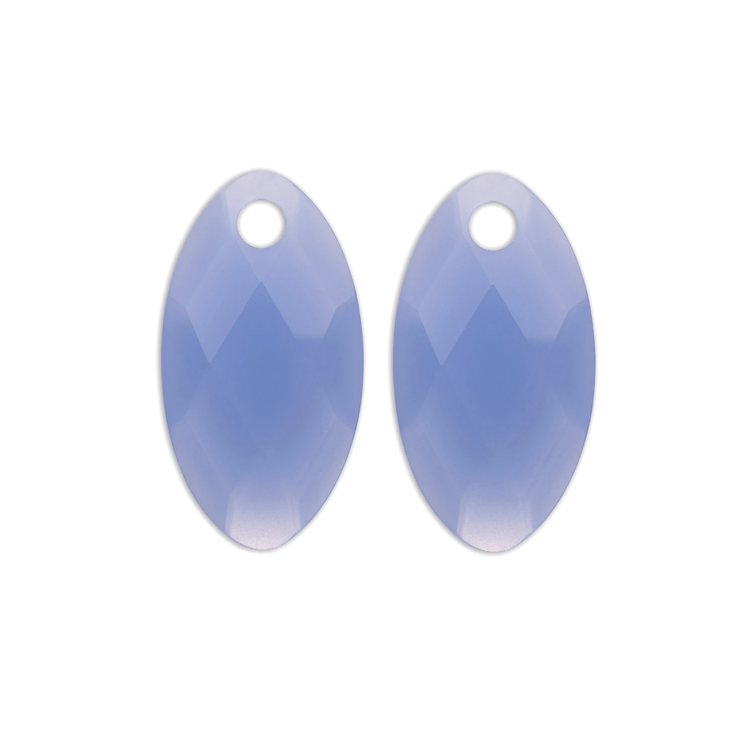 Earstones | Leaf - Milky Blue Jade