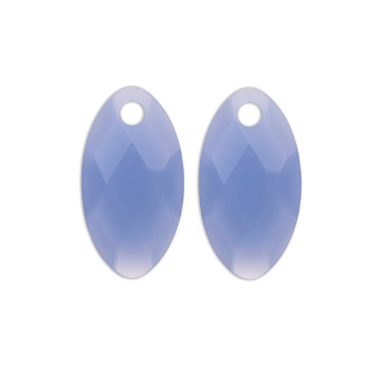 Earstones | Leaf - Milky Blue Jade