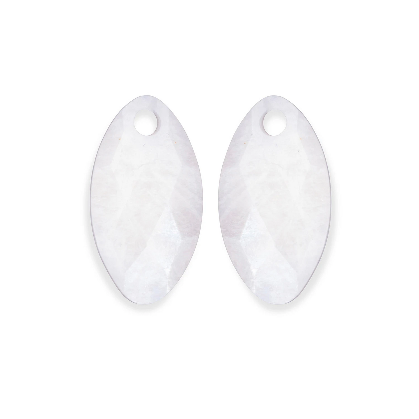 Earstones | Leaf - Moonstone
