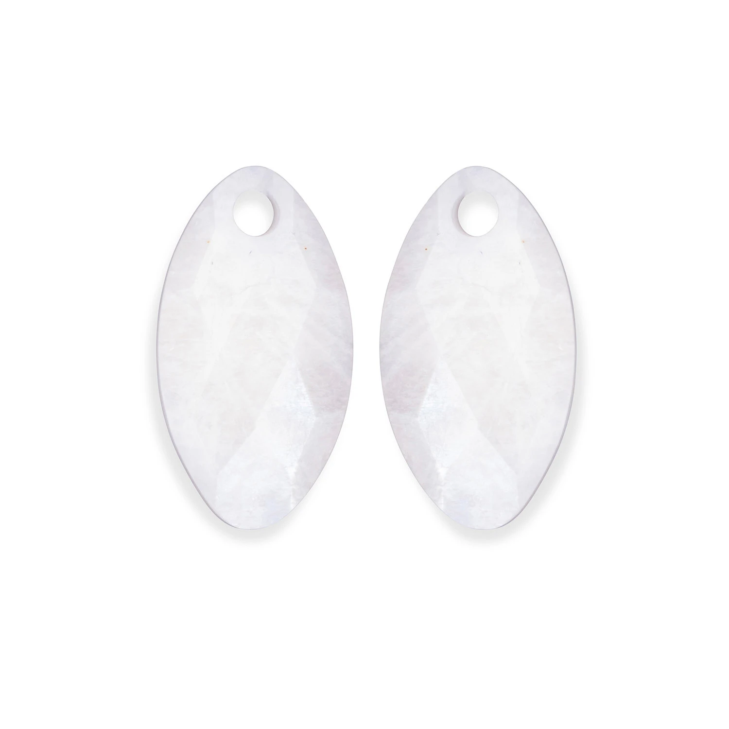 Earstones | Leaf - Moonstone