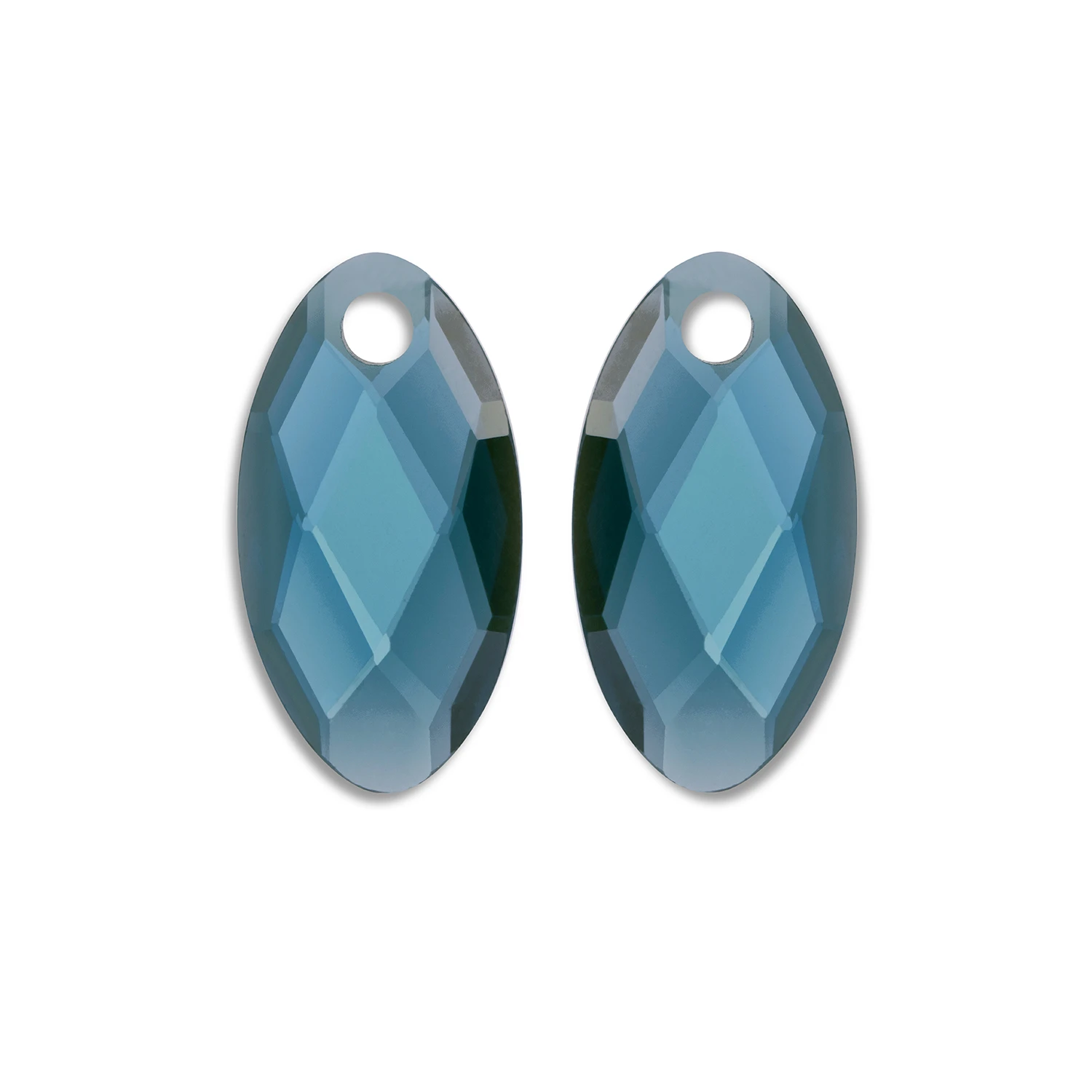Earstones | Leaf - Ocean Topaz Quartz