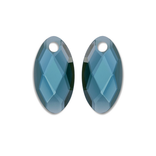 Earstones | Leaf - Ocean Topaz Quartz
