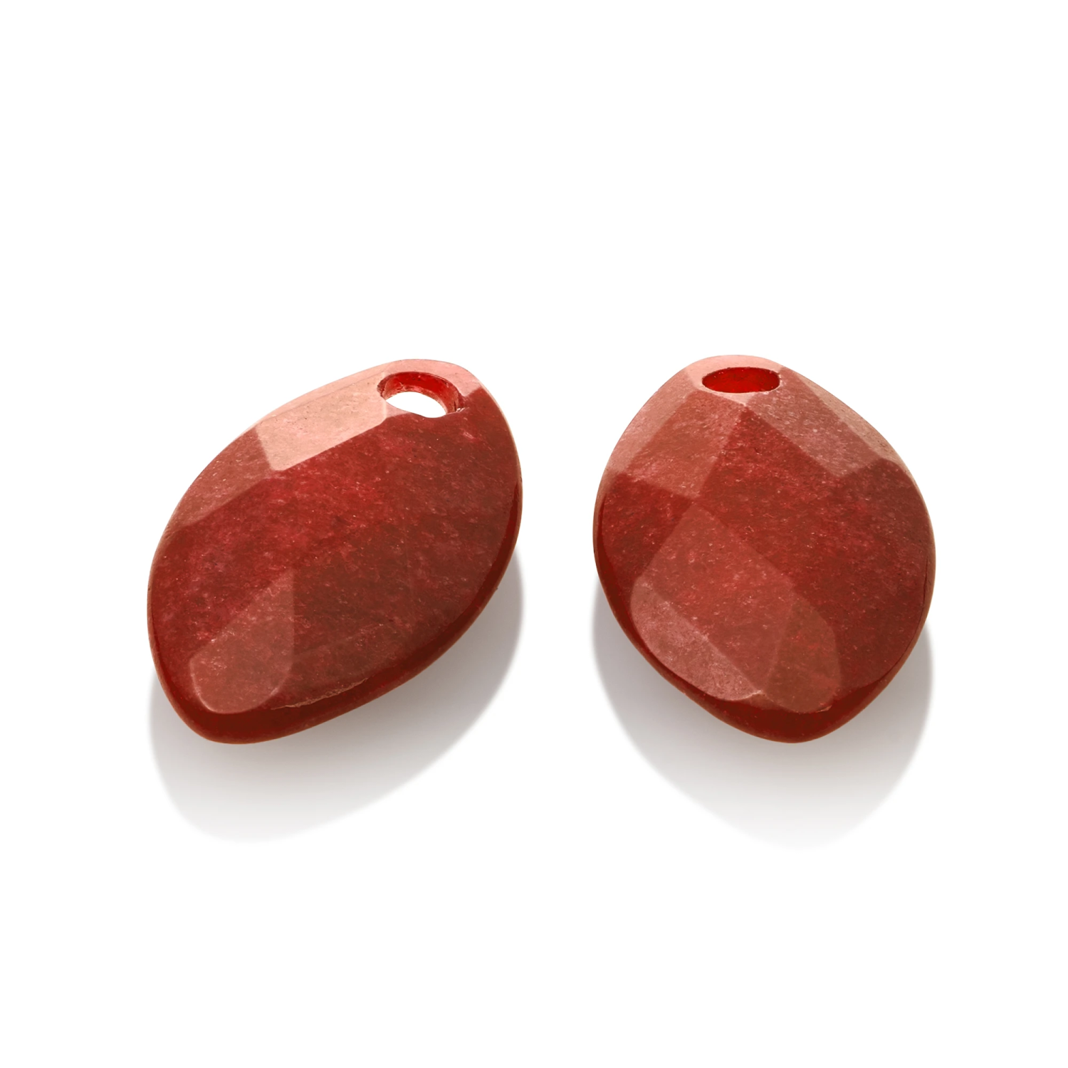 Earstones | Leaf Red Coral Earleaf - small