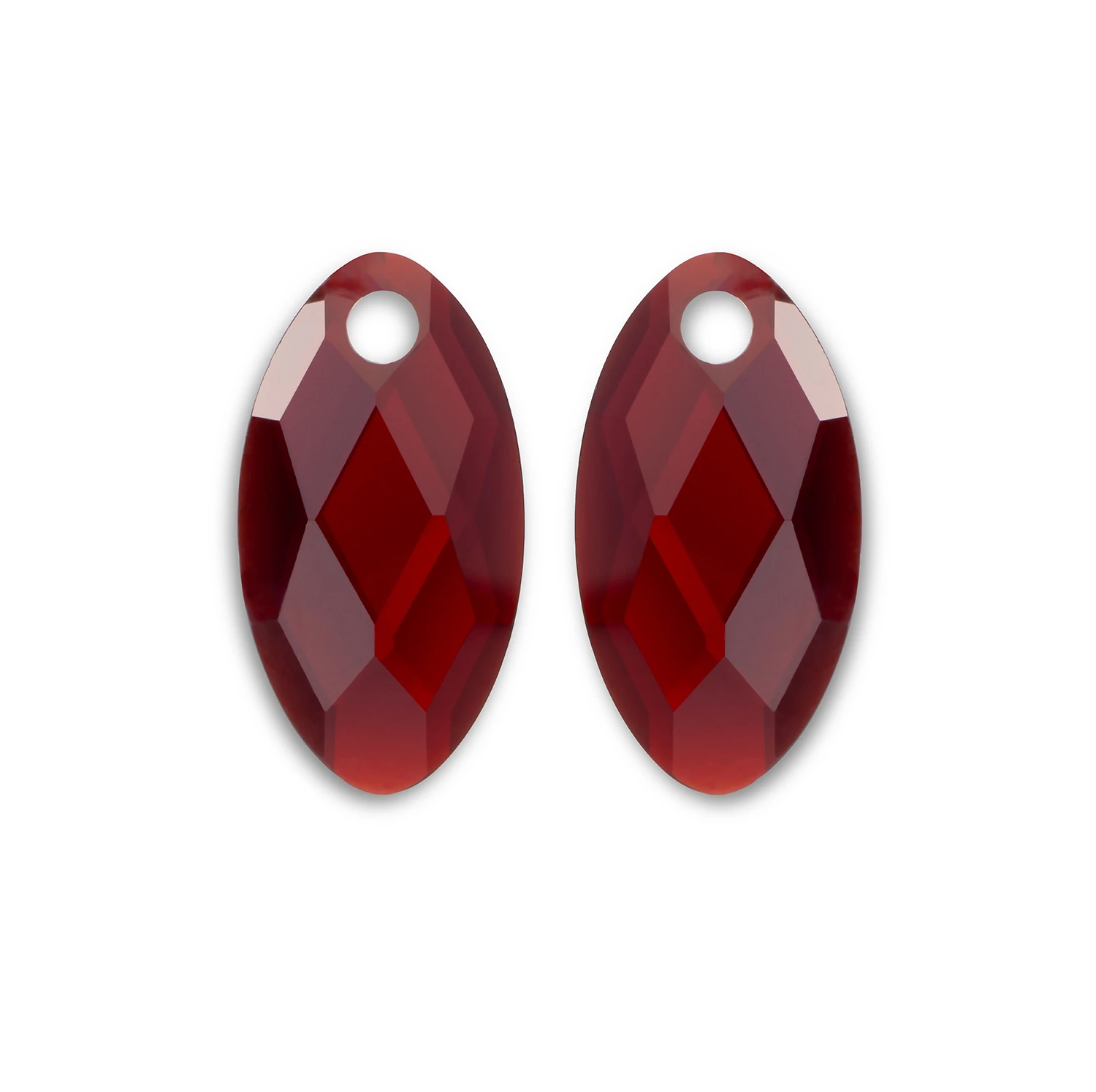Earstones | Leaf - Ruby Quartz